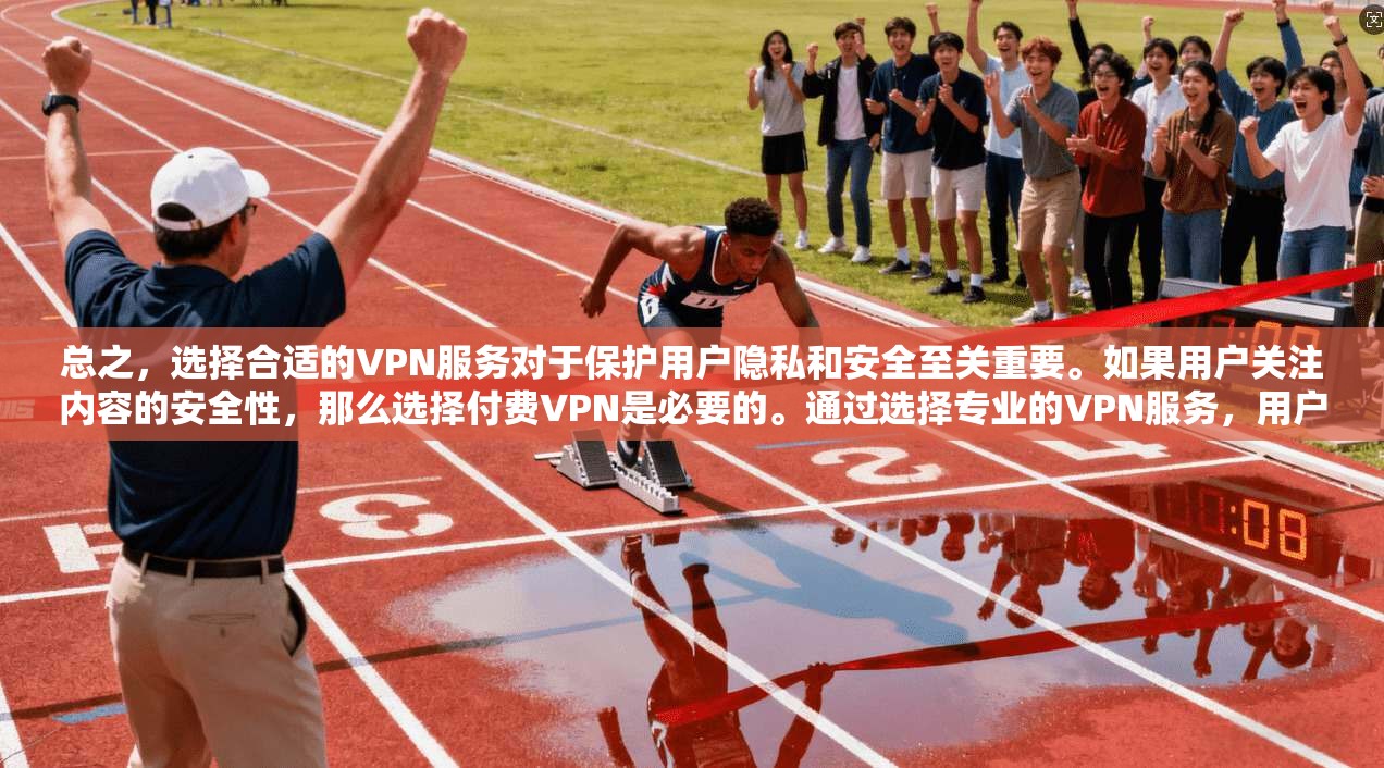 总之，选择合适的VPN服务对于保护用户隐私和安全至关重要。如果用户关注内容的安全性，那么选择付费VPN是必要的。通过选择专业的VPN服务，用户可以更好地享受网络内容，同时避免被安全威胁困扰