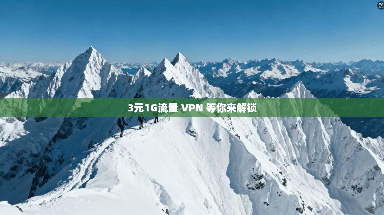 3元1G流量 VPN 等你来解锁