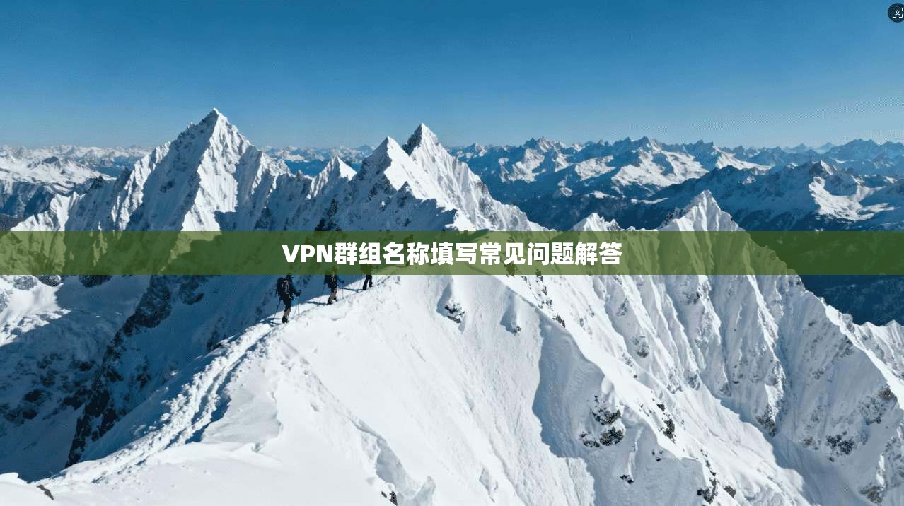 VPN群组名称填写常见问题解答