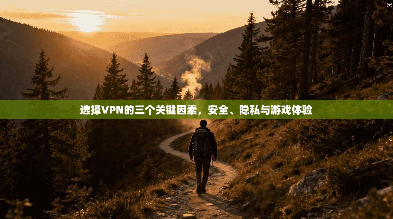选择VPN的三个关键因素，安全、隐私与游戏体验